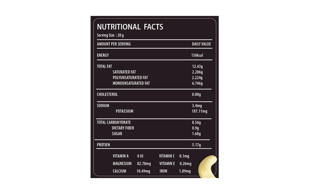 Nuts Over U Cashews    Pack  1 kilogram